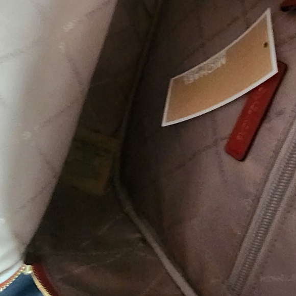 $558! NWT Michael Kors Red Leather Backpack - Picture 5 of 7